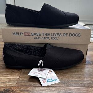 Skechers BOBS Plush " Peace & Love" Slip-On Shoes Black Size 9